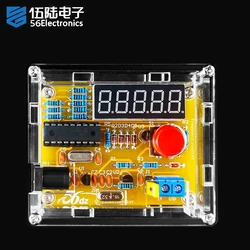 DIY Electronic Kit Frequency Counter Tester Digital Crystal Counter 1Hz-50MHz High-Meter Oscillator Tester with Shell