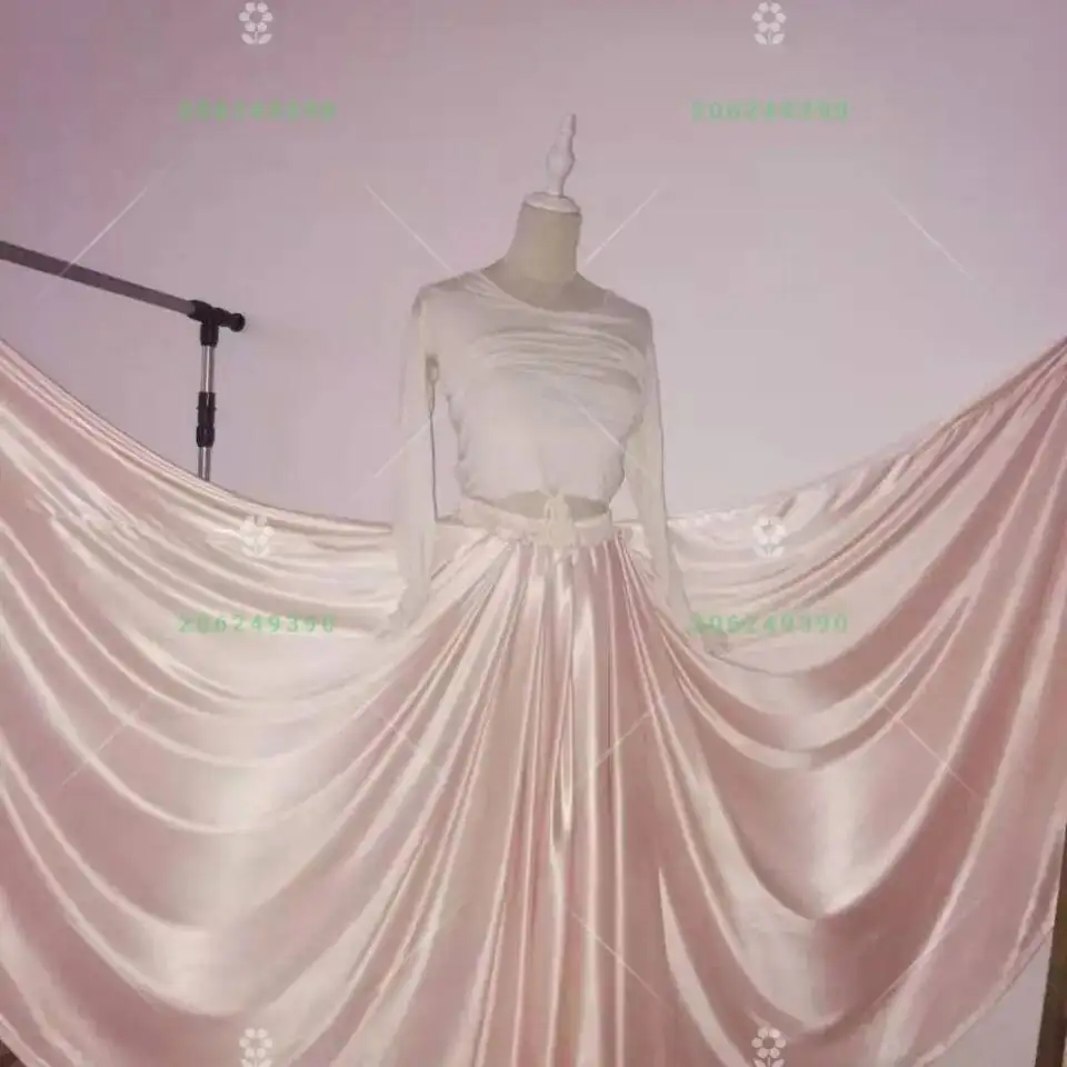 Glossy Ice Satin Silk Sexy Women High Waist Long Skirt Yoga Sleeping Loose Bottoms Dress