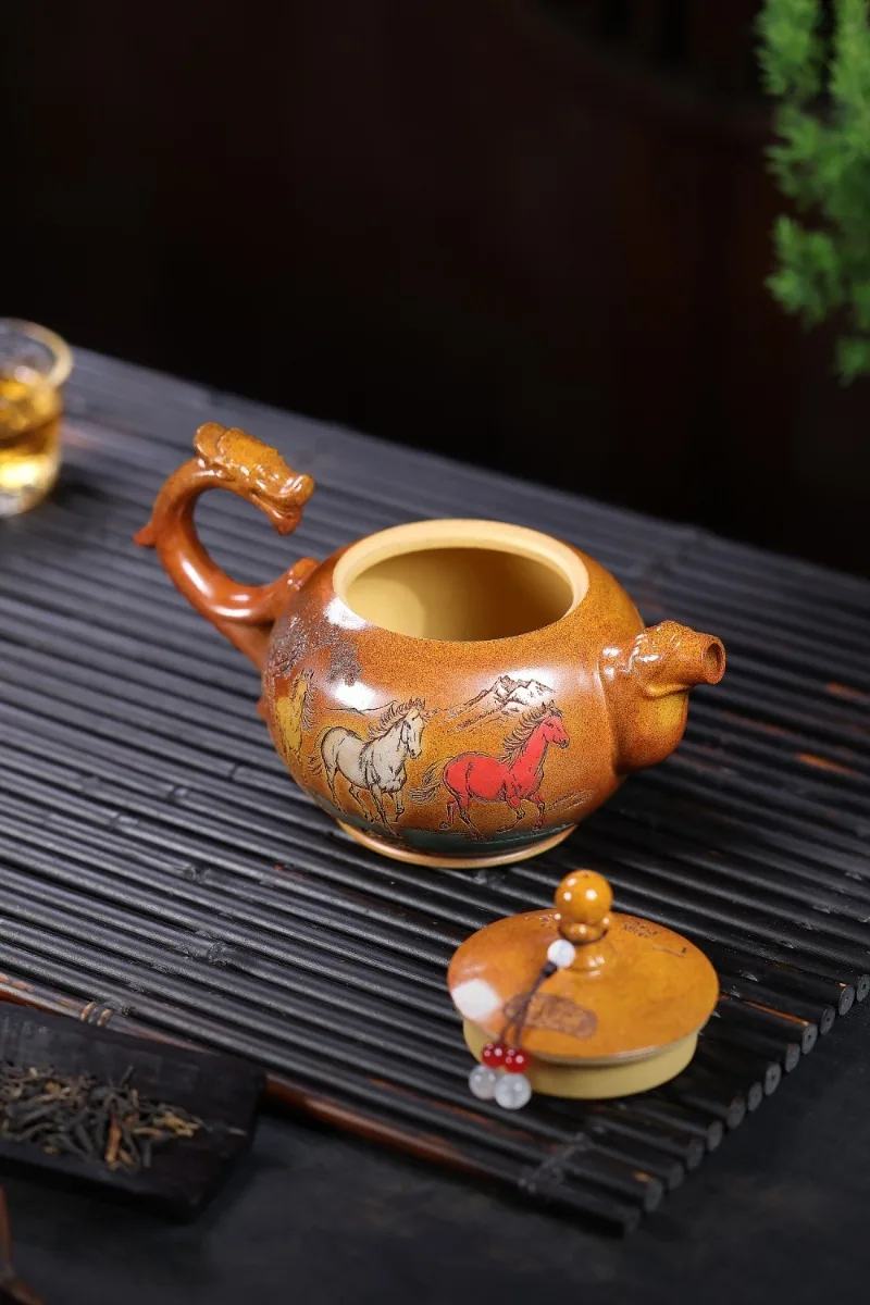 340ml Yixing Handmade Purple Clay Teapot, Raw Ore, Tea Pot, Kung Fu Tea Set