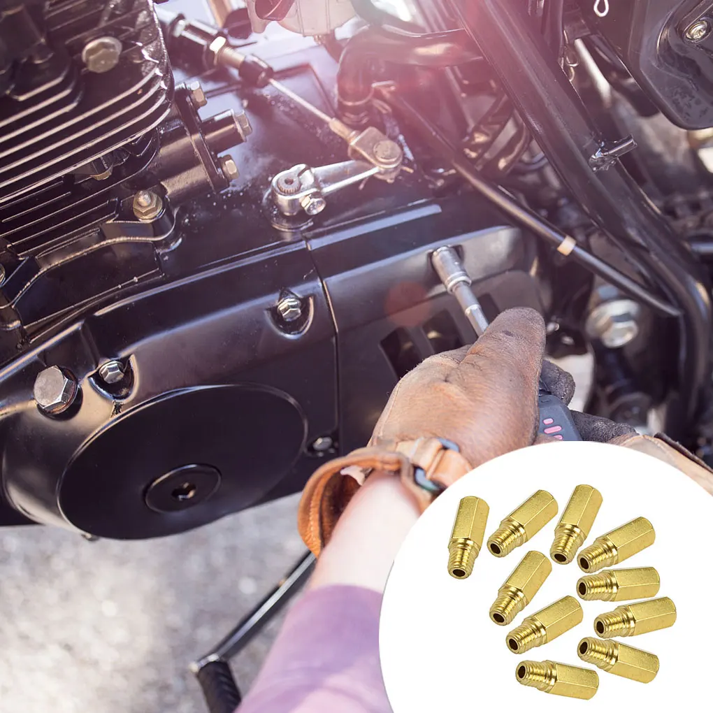 حزمة من 10 دراجة نارية المكربن Jet M5x0.8 الموضوع دراجة نارية Carb النحاس الطائرات صيانة السيارات الملحقات نوع 1