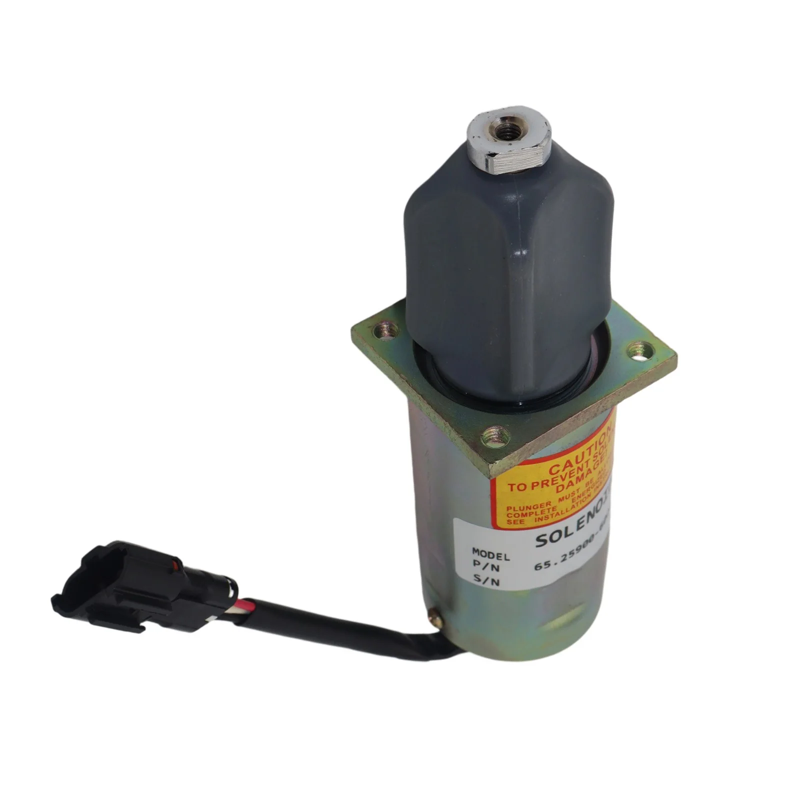 24V Shutdown Solenoid 300743-00068 65.25900-6006A Compatible with Daewoo Doosan Engine D1146T P158LE P180LE P222LE