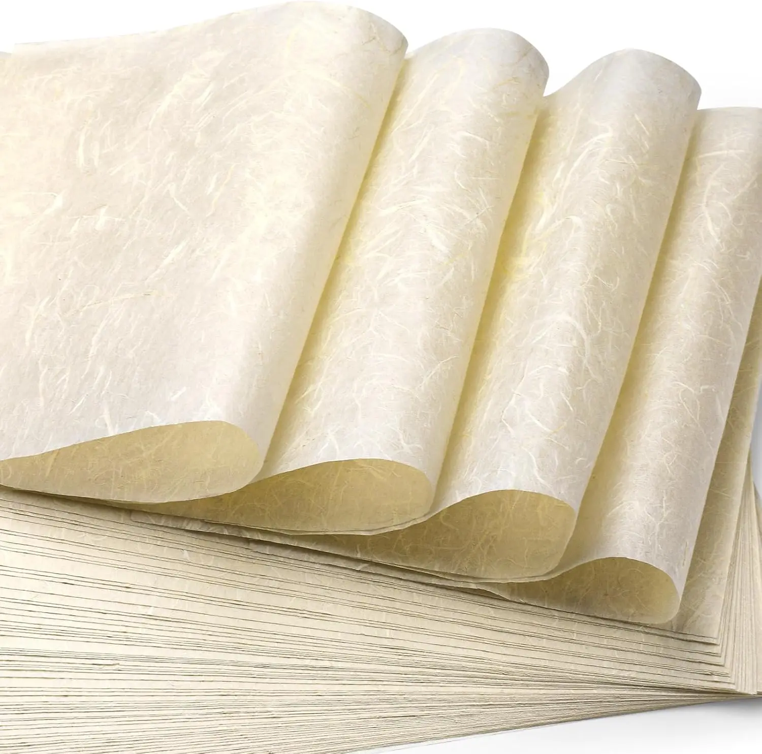 IMAZY 20/60/100 hojas de papel de arroz para decoupage, papel de morera A4 Natural para escribir, pintar, imprimir, decorativo, hacer tarjetas