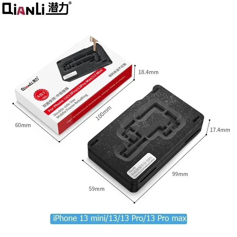 Qianli Bo Mạch Chủ Lớp Giữa Ban Vật Có Uy Tín Nền Tảng 3D BGA Reballing Stencil Kit Cho iPhone X XS XSMAX 11 13 max Pro Sửa Chữa
