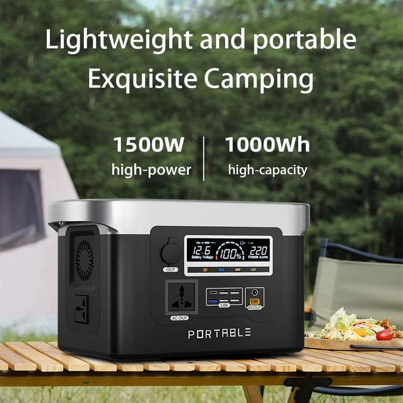 220V camping portable power 1500W suitable for setting up floor stalls in blackout night markets 파워뱅크220v 한국형 bateria portatil