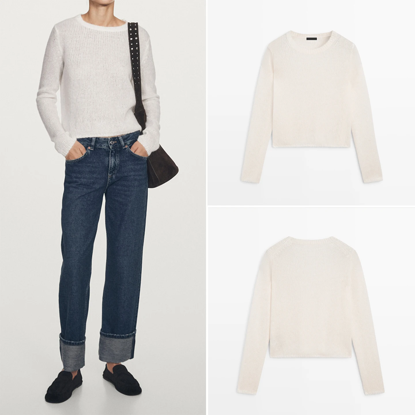 

Модный легкий трикотажный джемпер с круглым вырезом для женщин, осень 2025, бренд Z, повседневная комфортная одежда, удобный крой