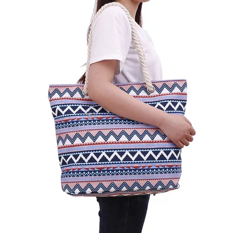 Large Beach Tote Bag for Women Coloured canvas Beach Bags for Women Vacation Beach Essentials