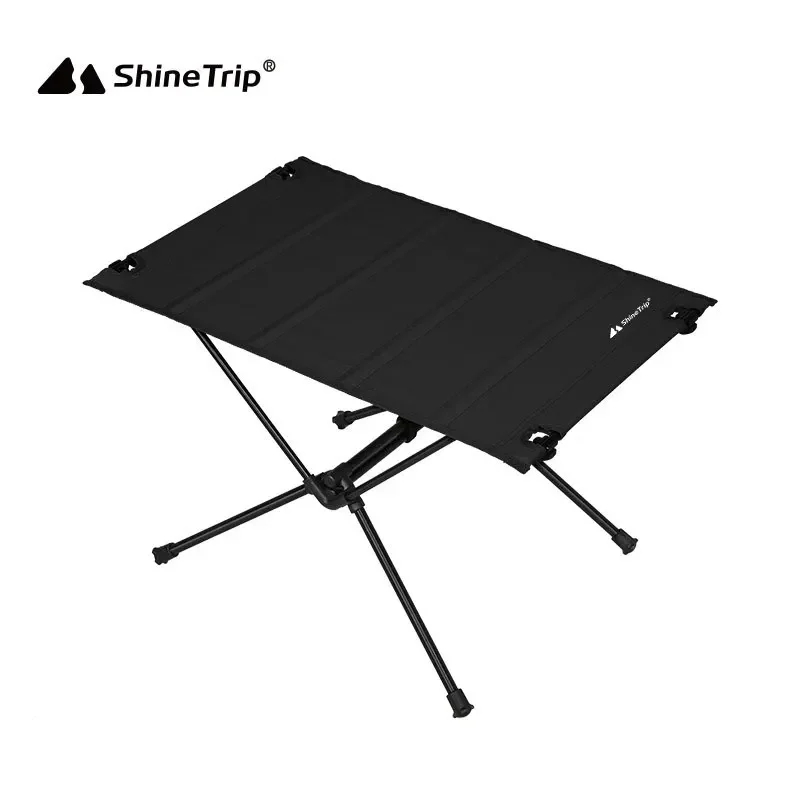 ShineTrip-Outdoor Aluminum Alloy Fabric Folding Table Camping Storage Bag Desktop Storage Bag, Mesh Pocket Car Table