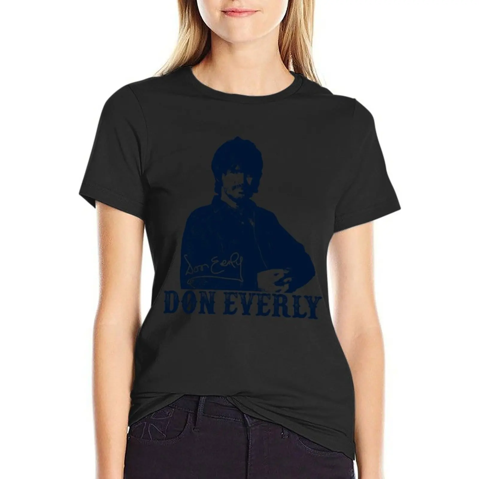 Don Everly RIP Signature Vintage Everly Brothers Singer Retro Rock Pop Music T-Shirt blanks korean fashion Womens clothing