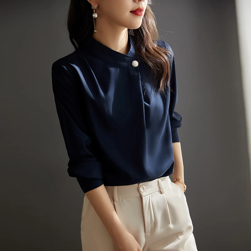 Spring Summer Chiffon Shirts Women's Blouses Korea Fashion Office Ladies Work Shirts Casual Tops Female Party Clothing