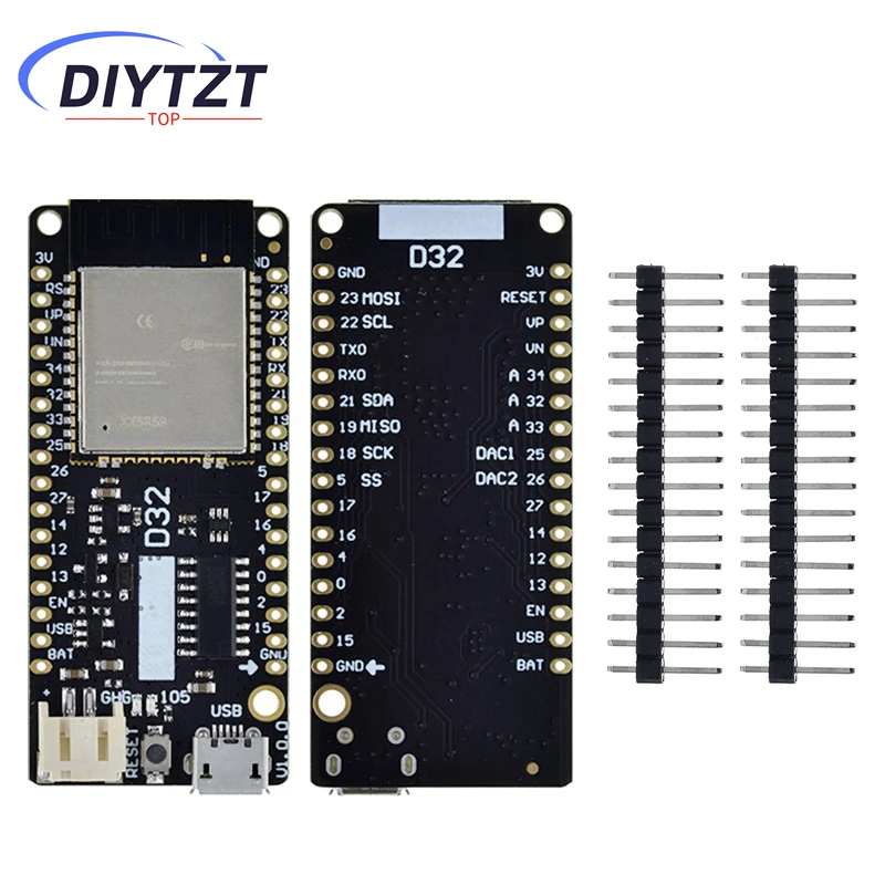 For LOLIN D32 V1.0.0 - Wifi+Bluetooth Board Based ESP-32 Esp32 ESP-WROOM-32 4MB FLASH For Arduino MicroPython Compatible