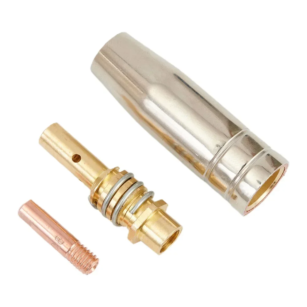 15AK Soldagem Torch Consumíveis, Ponta do bocal para soldador MIG TIG, 0.6mm, 0.8mm, 0.9mm, 1.0mm, 1.2mm, 3pcs por conjunto