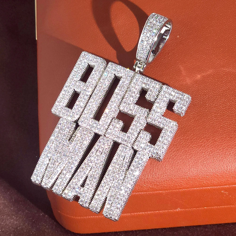 

ICE CHARMI Custom Hiphop Pendant Inlaid Cubic Zirconia Plated Nameplate Style Of Street Fashion For Men Women Luxury Charm