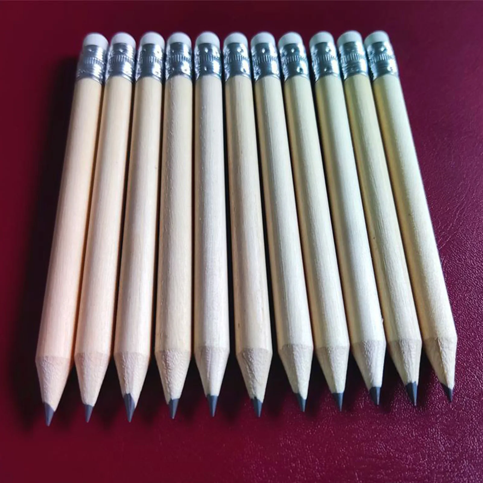 Golf Pencils 10cm Wooden Half Pencils with Eraser Mini Pre-sharpened Pencils Graphite Pencils for Bridal Wedding Classroom