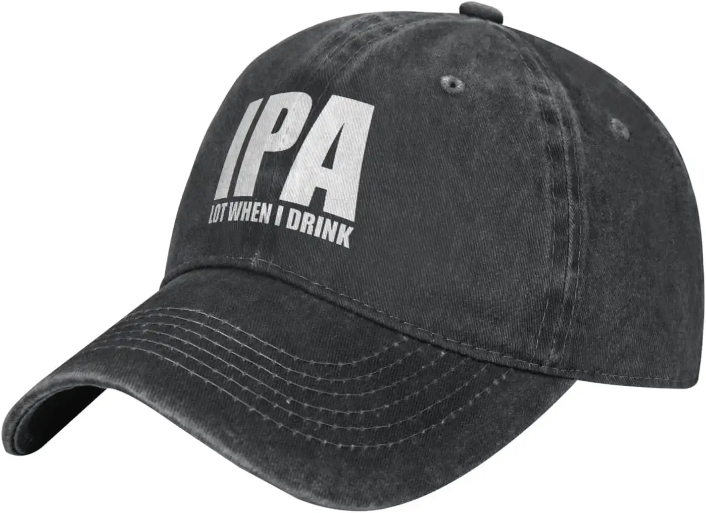 

Ipa Lot When I Drink Hat Cool Unisex Baseball Cap Adjustable Dad Hat Denim Trucker