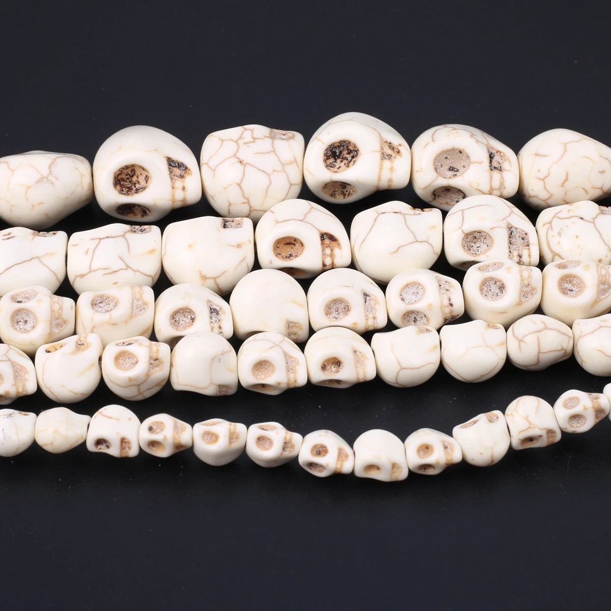 Natural Stone Beads Synthetic Turquoise Skull Shape Spacer Beads for Jewelry Making Supplies DIY Necklace Bracelet Accessories
