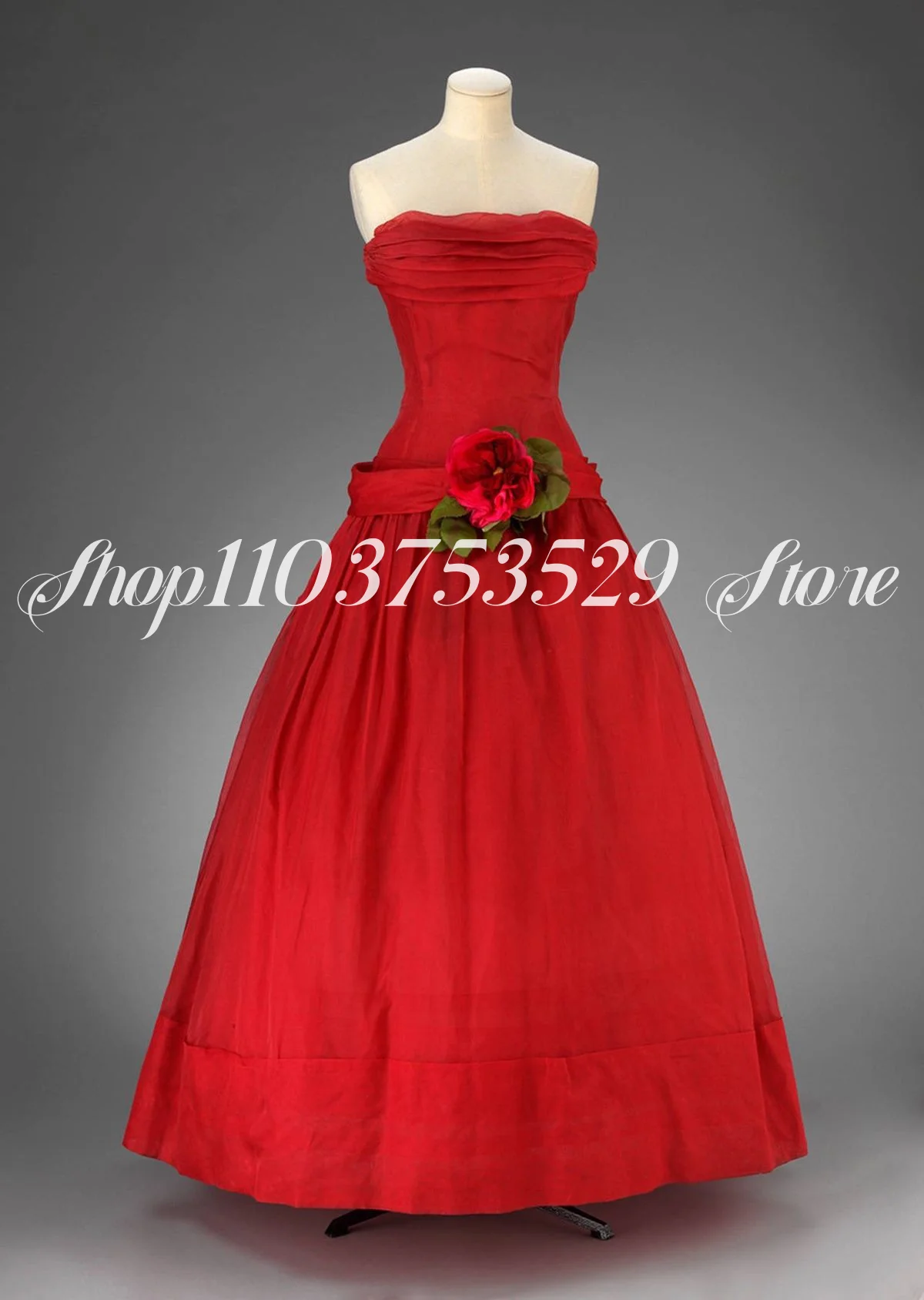 Robe de bal trapèze victorienne moelleuse, Rose rouge, Corset appliqué en dentelle, mascarade médiévale, personnalisée