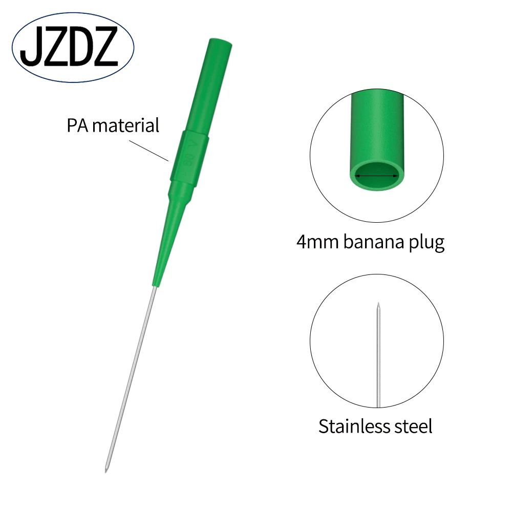 JZDZ 10pcs 1mm Test Probe Needle Mul-timeter Stainless Puncture Back Probe Pin 4mm banana socket Inspection tool J.30009+