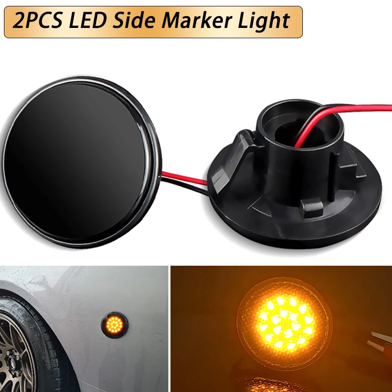 2PCS LED Indicator Side Marker Turn Signal Light Repeater Lamp For Mazda MX5 MX-5 MK1 MK2 MK3 1989 1999 2000 2001 2002 2003-2015