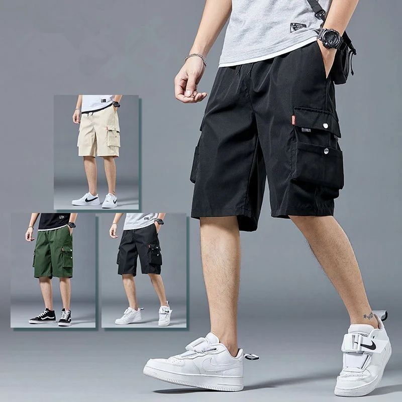 2024 New Men\'s Fashion Casual Cargo Shorts Summer Pockets Basketball Daily Wear With Bermuda y2k Streetwear Sports Short Pants