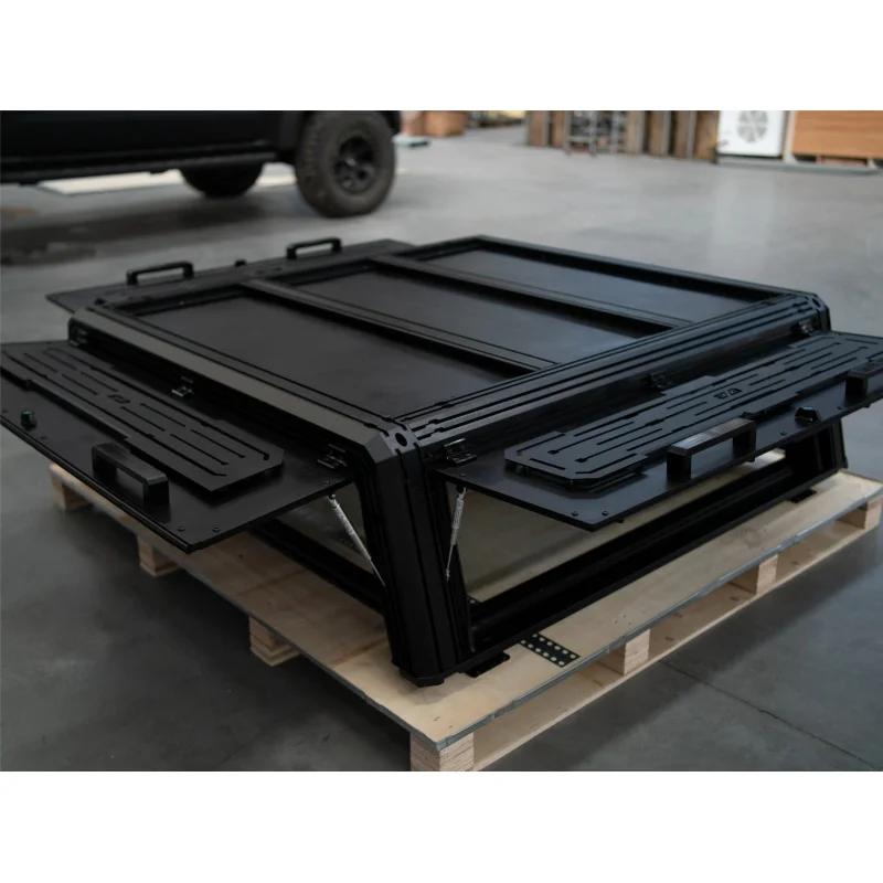 Universal Heavy-Duty Aluminum Lockable High Profile Pickup Truck Canopy Cap Multi-Size Adjustable Waterproof Full Weather No-Dri