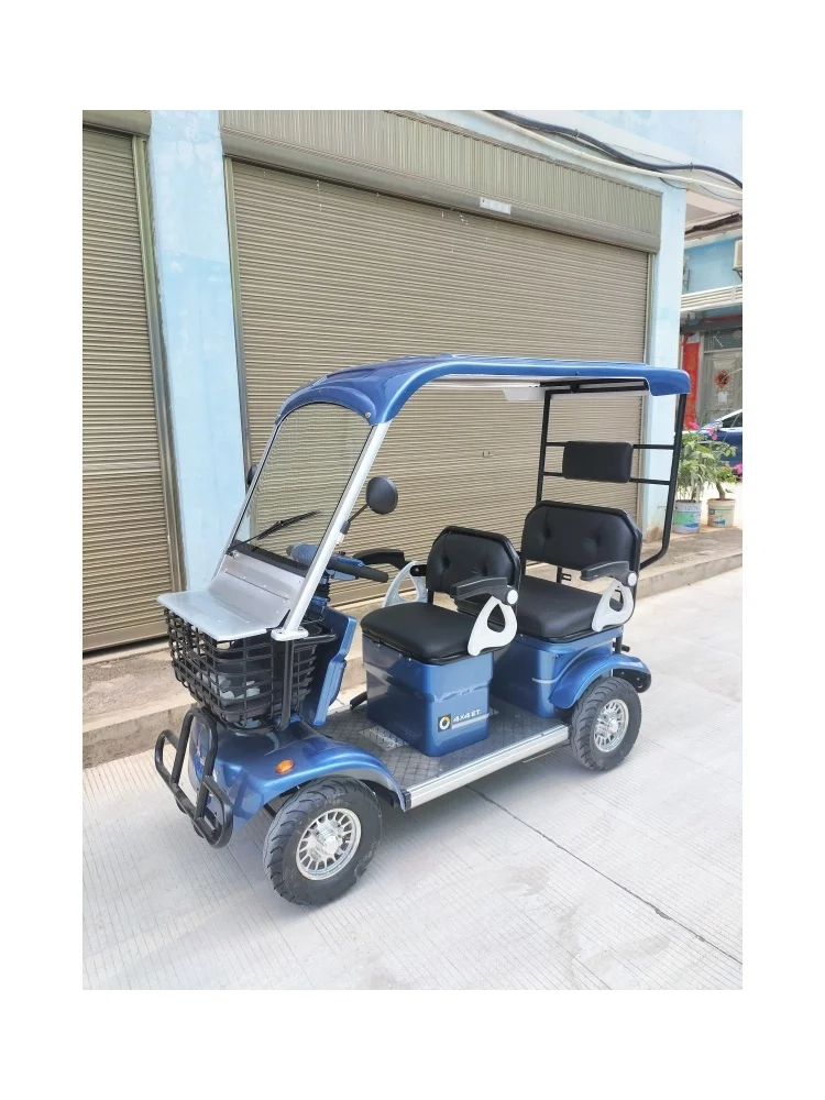 Factory Customized High Quality triciclo electrico adulto 4 wheel electric club car ds with roof 4 wheel electric mini car