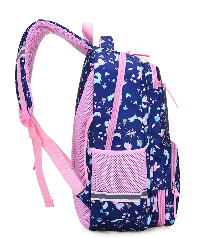 Mochila princesa ortopédica para crianças, Mochilas escolares para meninas, Kids Book Bag, Mochila Primária