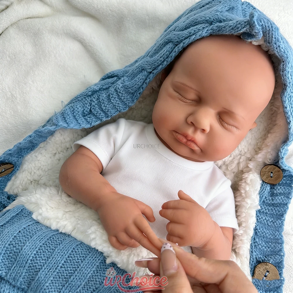 20 Inch Can Open Mouth Full Soft Silicone Reborn Doll Loulou Realistic Weighted Newborn Doll for Christmas Gift