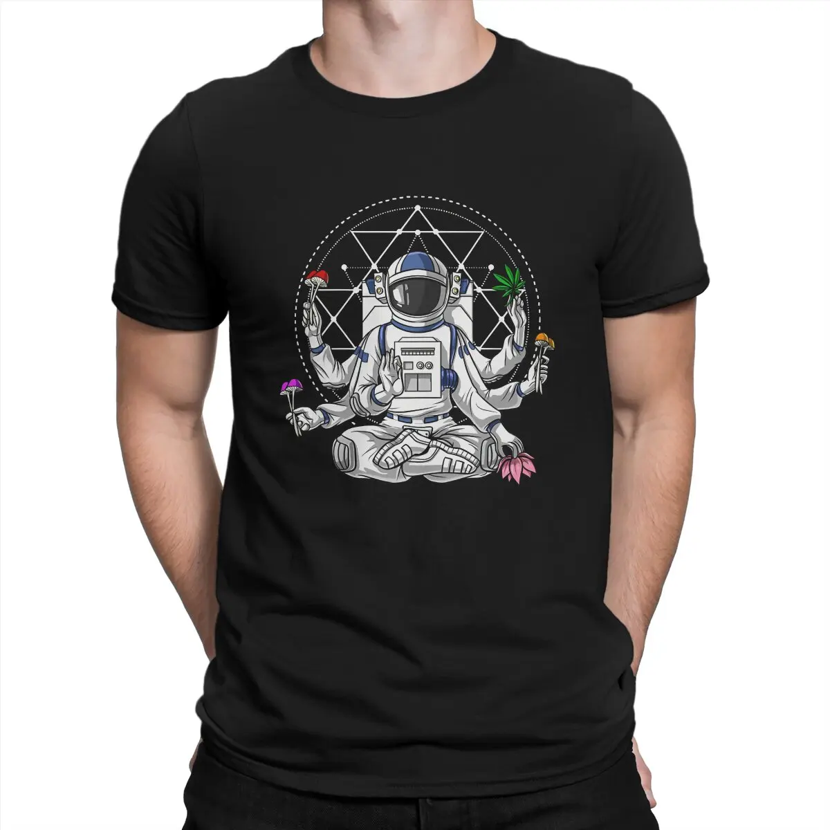 Psychonaut Psychedelic Astronaut Awesome Pure Cotton Tee Shirt Short Sleeve Psychonauts T Shirt Crewneck Clothing Classic