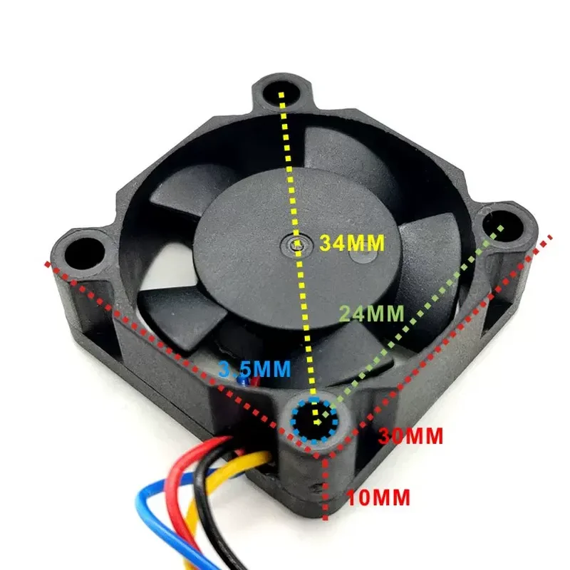 for Taijun 3010 silent PWM temperature control 3CM hydraulic bearing 12V 5V 30 x 30 x 10mm micro cooling fan