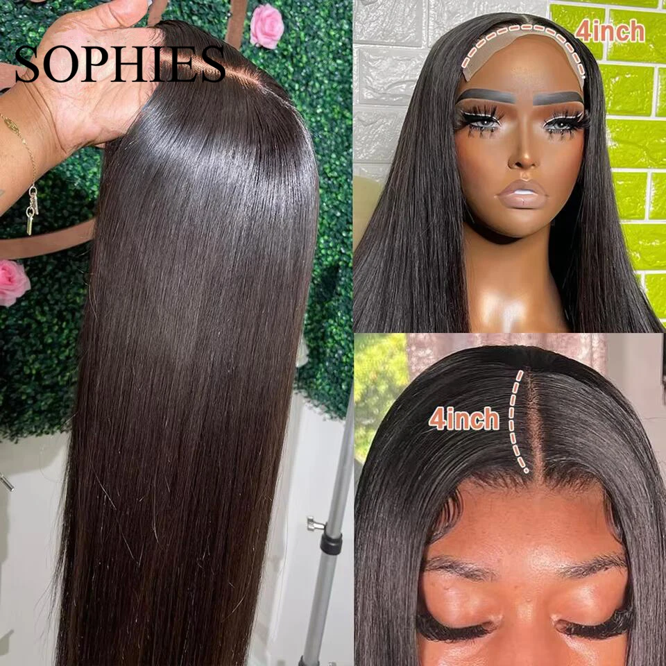 

Прямые 13x4 парики из натуральных волос на фронтальной части шнурка для женщин, бразильские волосы Remy, 4x4, парики на шнурке, предварительно выщипанные с детскими волосами, плотность 180%