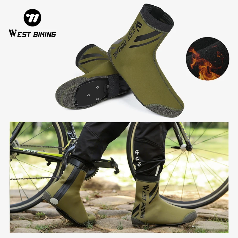 

Чехол для велосипедной обуви WEST BIKING, водонепроницаемый теплый защитный чехол для велосипедной мотоциклетной обуви, уличные походные лыжные ботинки, оборудование
