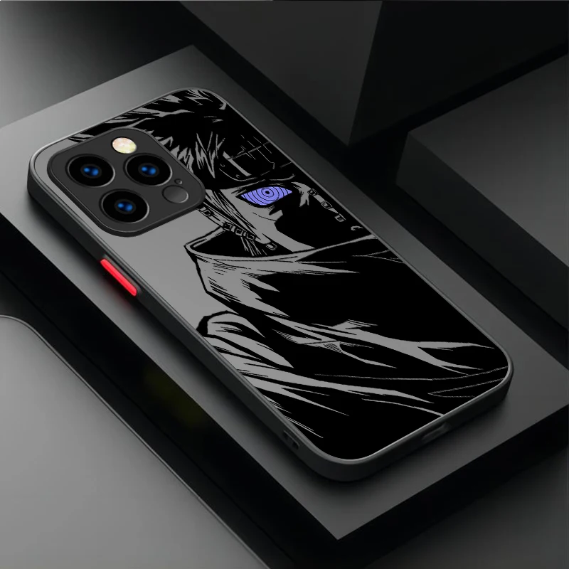 アニメ N-NARUTOS イタチ オビト iPhoneケース iPhone 17 Air 15 16E 16 Plus 14 13 12 11 Pro Max XR X XS Max SE 2020対応 マットカバー