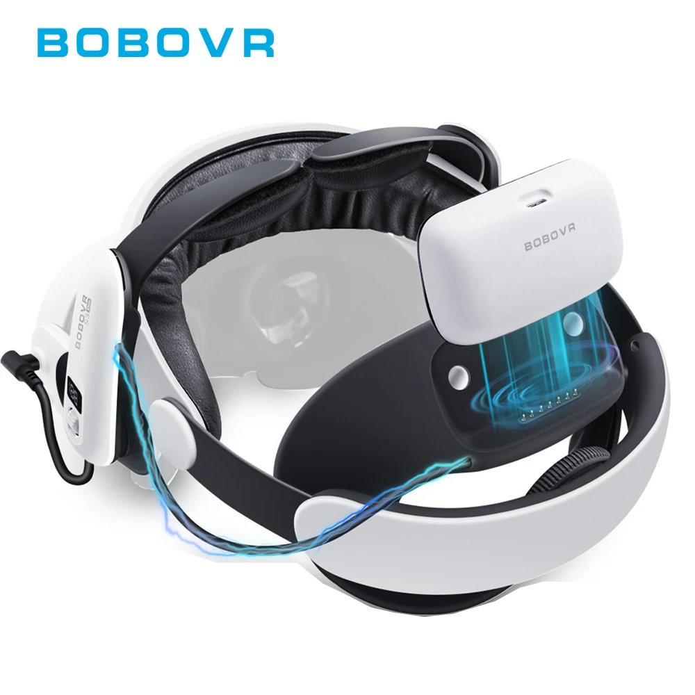 BOBOVR Head Strap For Meta Quest 3S VR S3 Pro Super Strap M3 Max with B100 Battery,M3 Pro with B2 Battery Halo Strap M3 Mini