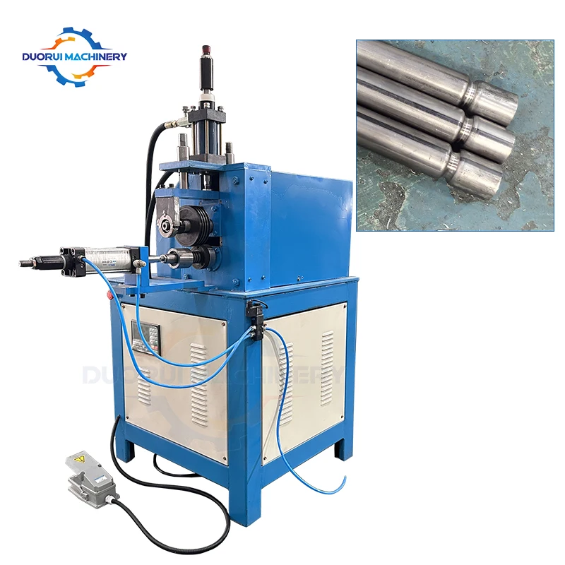 High Security Automatic Short Cylindrical Tube Round  Copper Aluminum Pipe Thread Rolling Machine 20/min