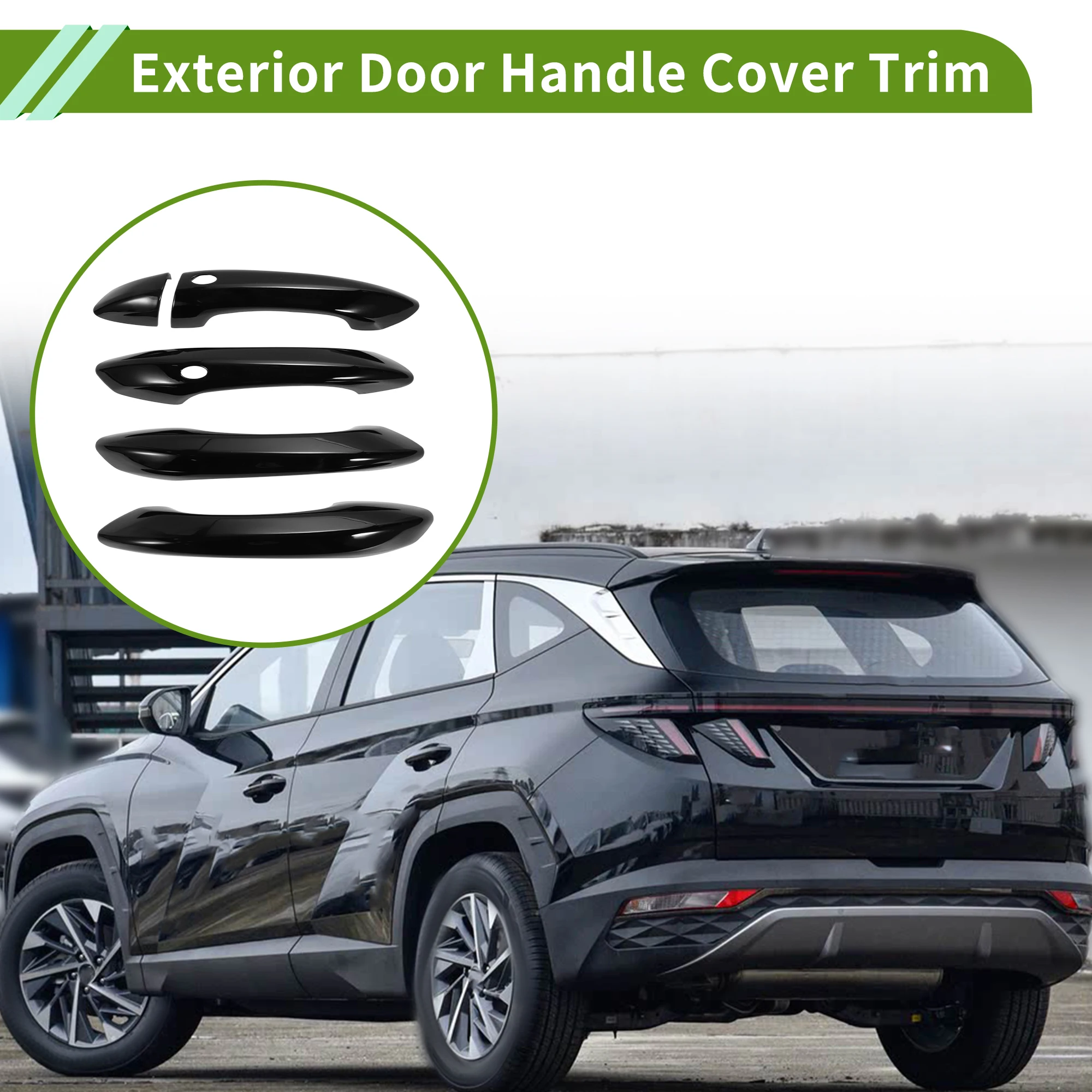 

Накладка на внешнюю дверную ручку UXCELL для Hyundai Tucson 2022-2024 глянцевый черный ABS