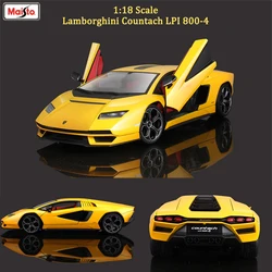 Maisto 1:18 Lamborghini Countach LPI 800-4 Car Model Alloy Die cast Cars Toys Collection Gift For Adults