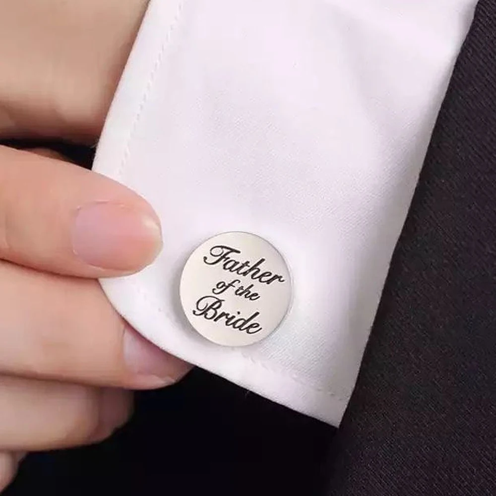 

Lemegeton Индивидуализированные запонки с именем, Резные узоры, ювелирные изделия из нержавеющей стали, индивидуальные запонки-пуговицы для жениха, свадебные подарки