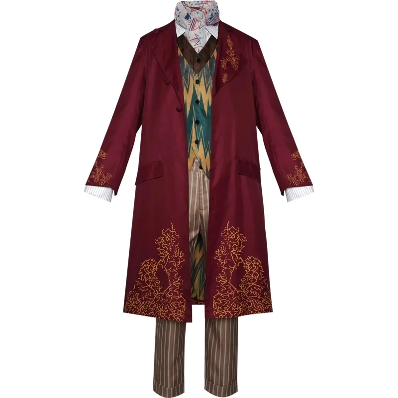✜ 2026 ❤ Disfraz de Willy Wonka de la película Charlie y la fábrica de chocolate, traje de cosplay, uniforme para Halloween, carnaval, disfraz. ✚