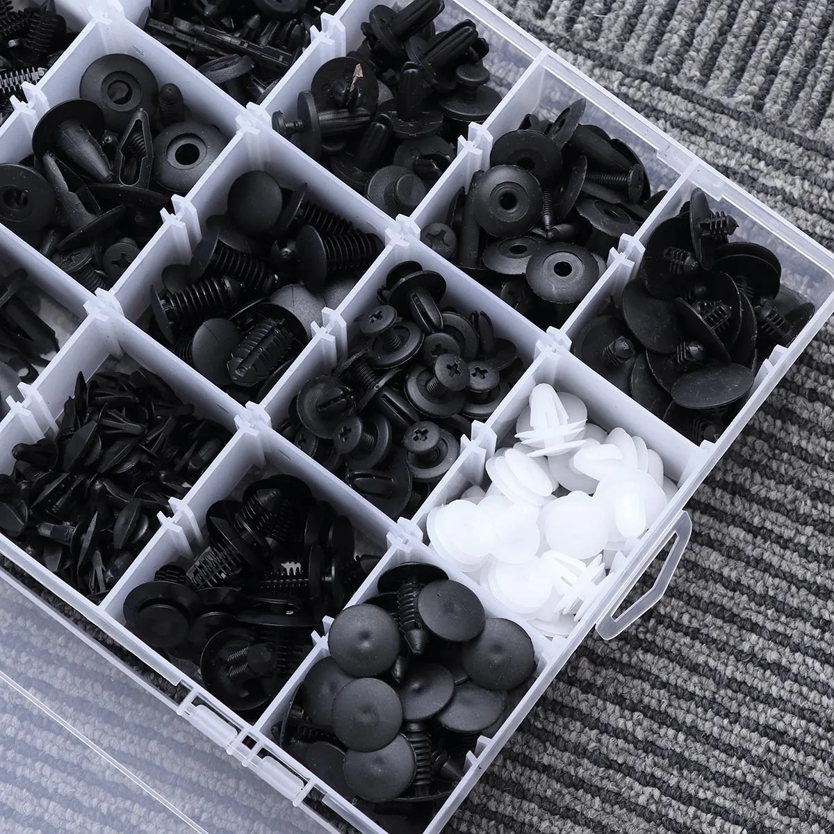 

435Pcs Car Door Panel Fixings Clips Automotive Push Pins Trim Panel Retainer Fastener Kit Bumper Black Automotive Push Pins