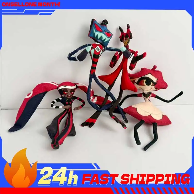 

28 см Hazbin 2 Twisted Abstract Doll Vox Movable Acg Toy Figure Alstor DIY Funny Cotton Doll Vel Built in Wire Doll Niffty Toys