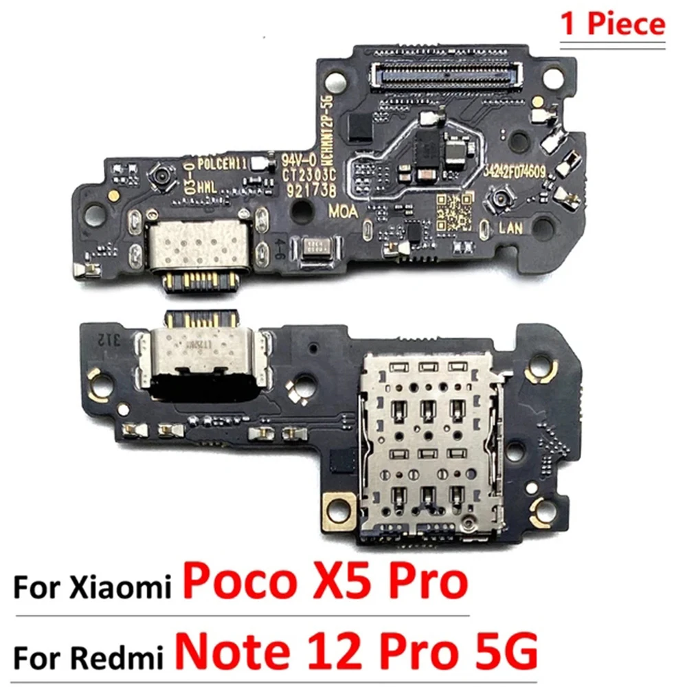 Novecel USB Charging Port Dock Charger Connector Board Main Flex Cable Phone Repair Parts For Redmi Note 7 8 8T 9S 9 10 10s Pro