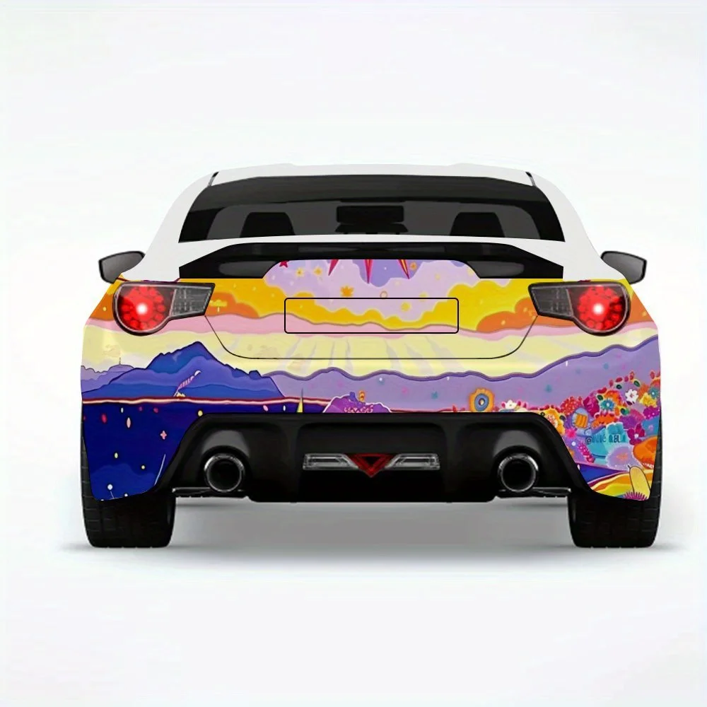 

Fantasy Outdoor Scene Car StickerVinyl Decal for Car Rear, Waterproof Self-Adhesive Vinyl Stickers for Vehicle Tail & Bumper, De