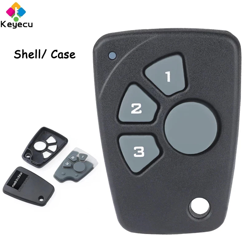 

KEYECU Replacement Remote Car Key Shell Case Housing With 4 Buttons - Fob for Chevrolet Cruze Spark Onix Silverado Volt Camaro