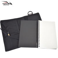 2025 NeW Summer Scuba Diving Writing Pad Notebook Underwater Slate Gear with Pencil Clip PU Leather & PP Polypropylene