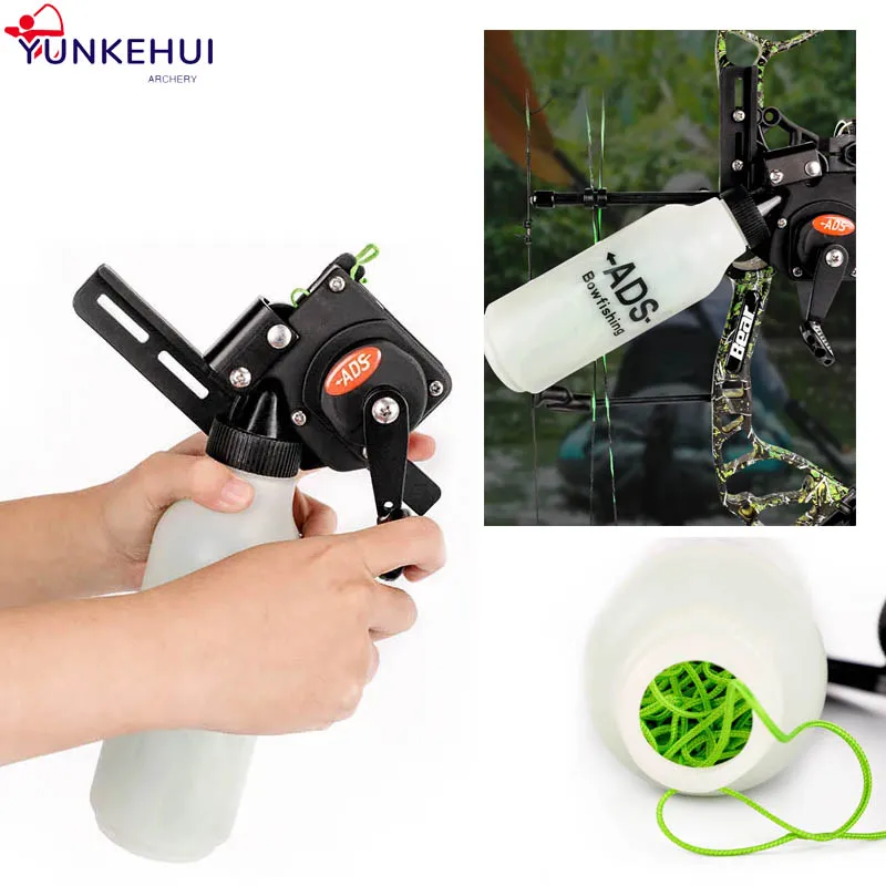 archery-bow-fishing-reel-rope-pot-compound-bow-shooting-hunting-abs-aluminum-alloy-bowfishing-reel-with-40m-fish-line