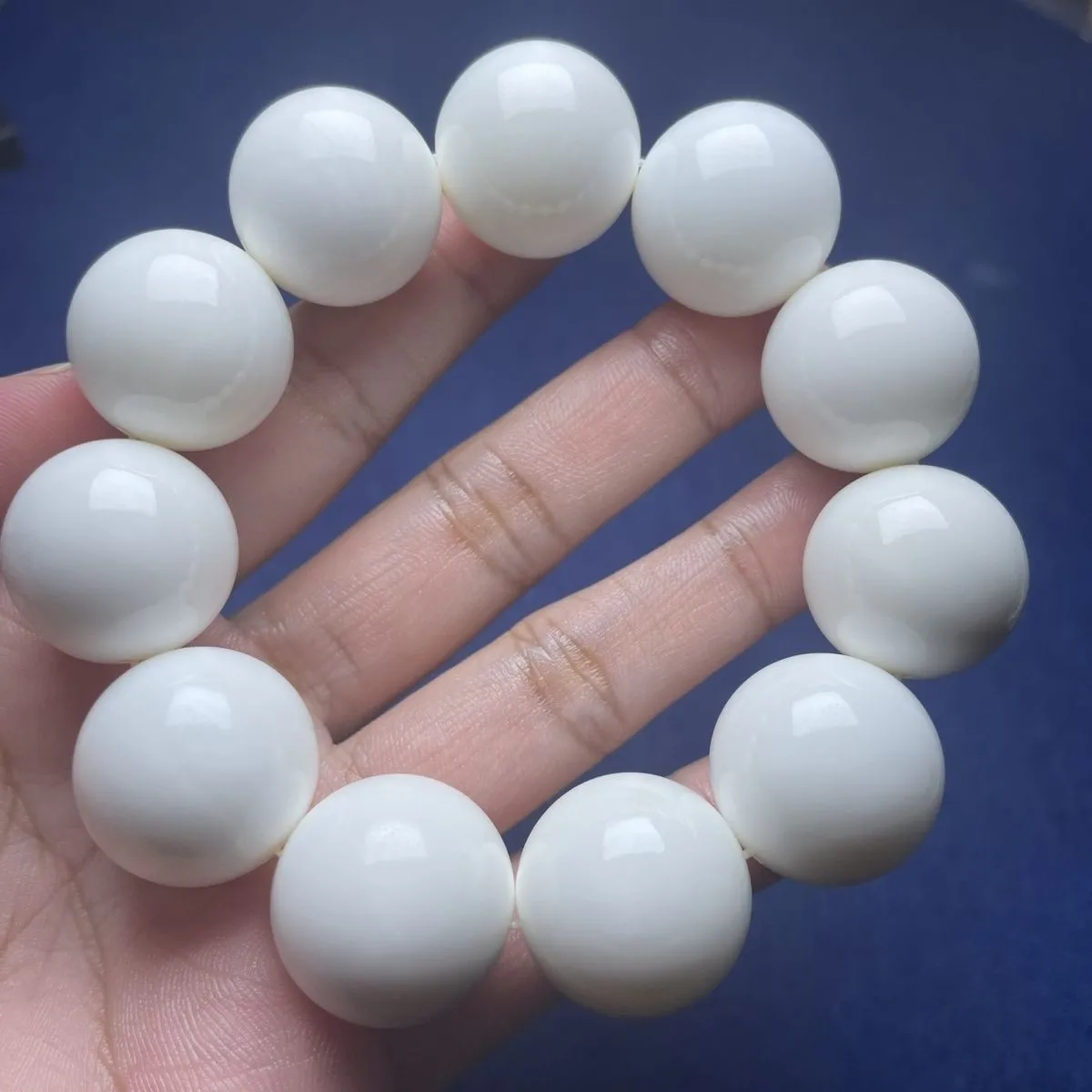 Natural Deep-Sea Shells From The South China Sea, Organic Gemstones, Milky White And Flawless Buddhist Prayer Beads, Bracelets,