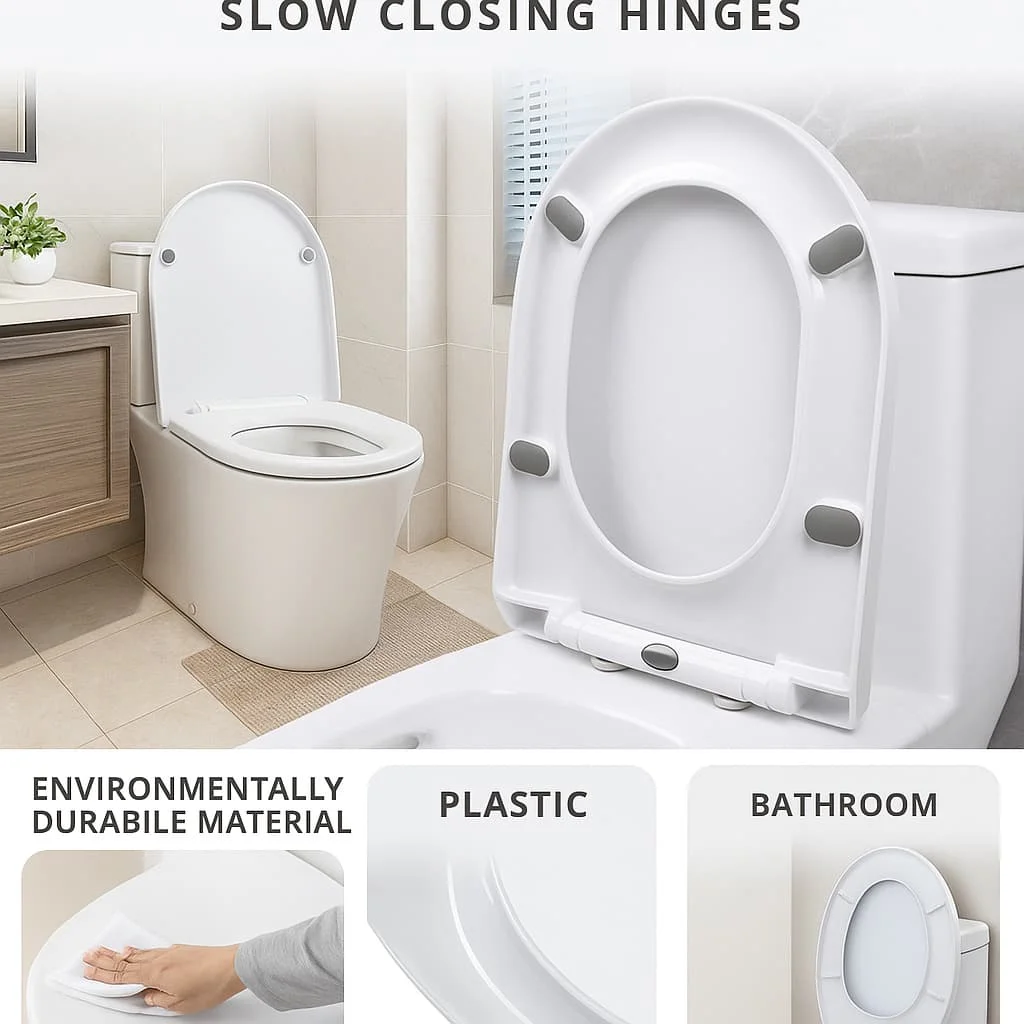 

Сиденье для унитаза. Ярко-белое сиденье и крышка для унитаза – универсальный размер, простая сборка, современный дизайн.