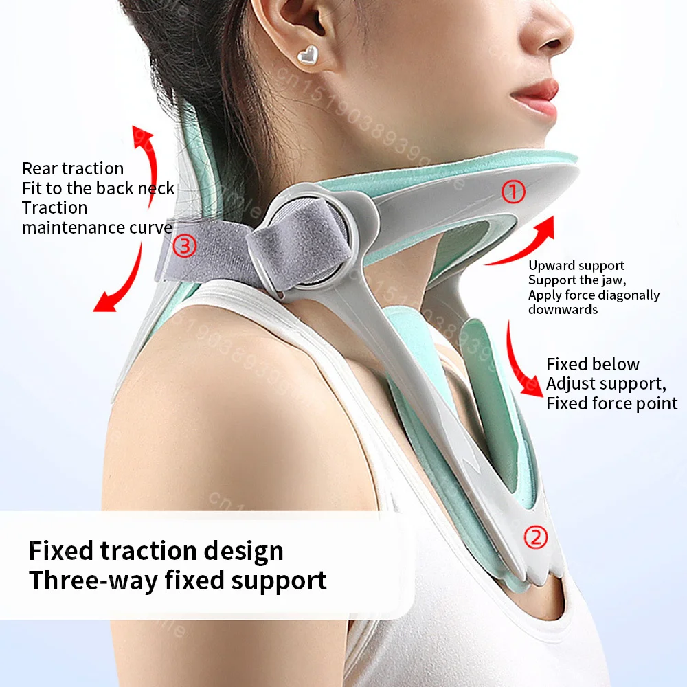 Neck Traction Device Cervical Vertebra Tractor Support Neck Stretcher Posture Corrector Cervical Collar Stretch Neck Care Tool