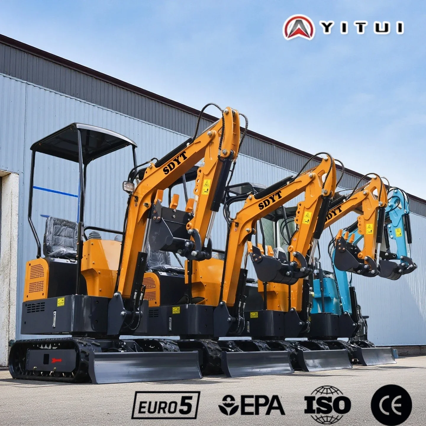 حفارة صغيرة مخصصة 1.5 1.2 طن مع ملحقات متعددة وتشغيل سهل حفارة محرك Ce Epa Euro 5 Kubota