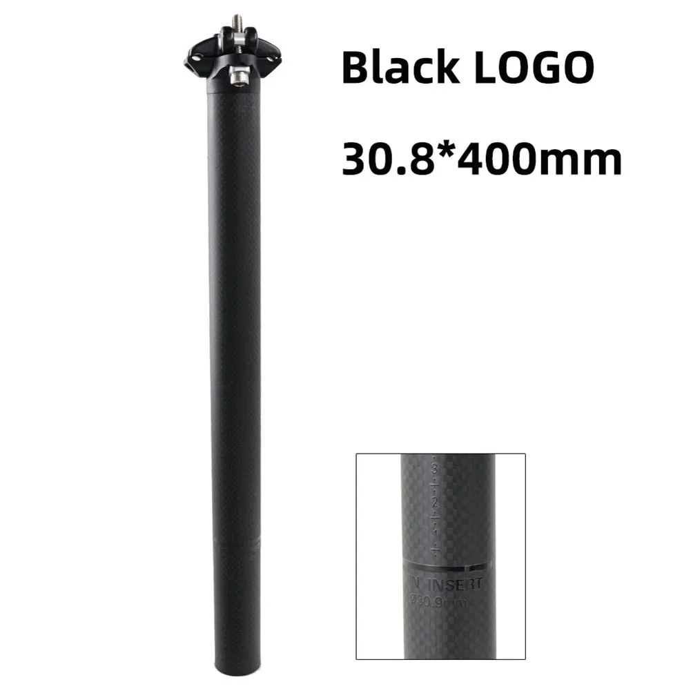 Ultra Light Carbon Fiber Seatpost 3K Lattice Carbon Cloth Grain Sturdy Seatpost Head Part Steel Alloy Screws 27 2mm